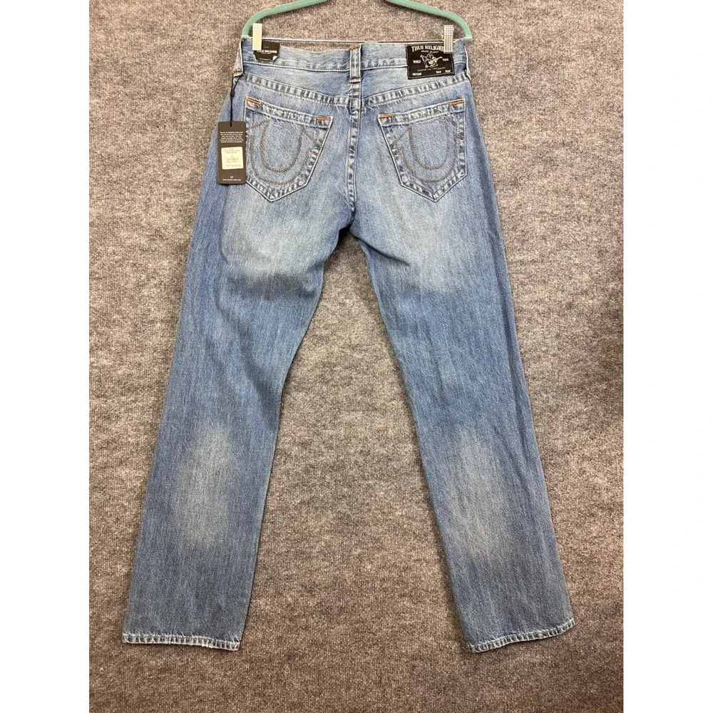 True Religion Ricky Relaxed Straight Distressed Jeans Size 31